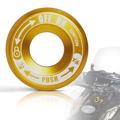 KAMIYONG Ignition Key Switch Cover Ring for Can Am Spyder F3/F3-S/F3-T/F3-L 2015-2026 RT/RT-L 2011-2026 All Models, Aluminum Ignition Lock Cylinder Ring Trim Cover for Spyder Accessories(Gold) by KAMIYONG - Used condition - US$20.33