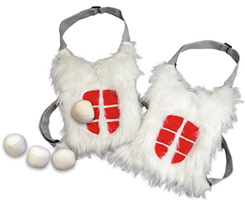 Diggin Yeti Dodge-Tag Game Set. Foam Dodge-Ball 4 Pack & Target Tag Vests