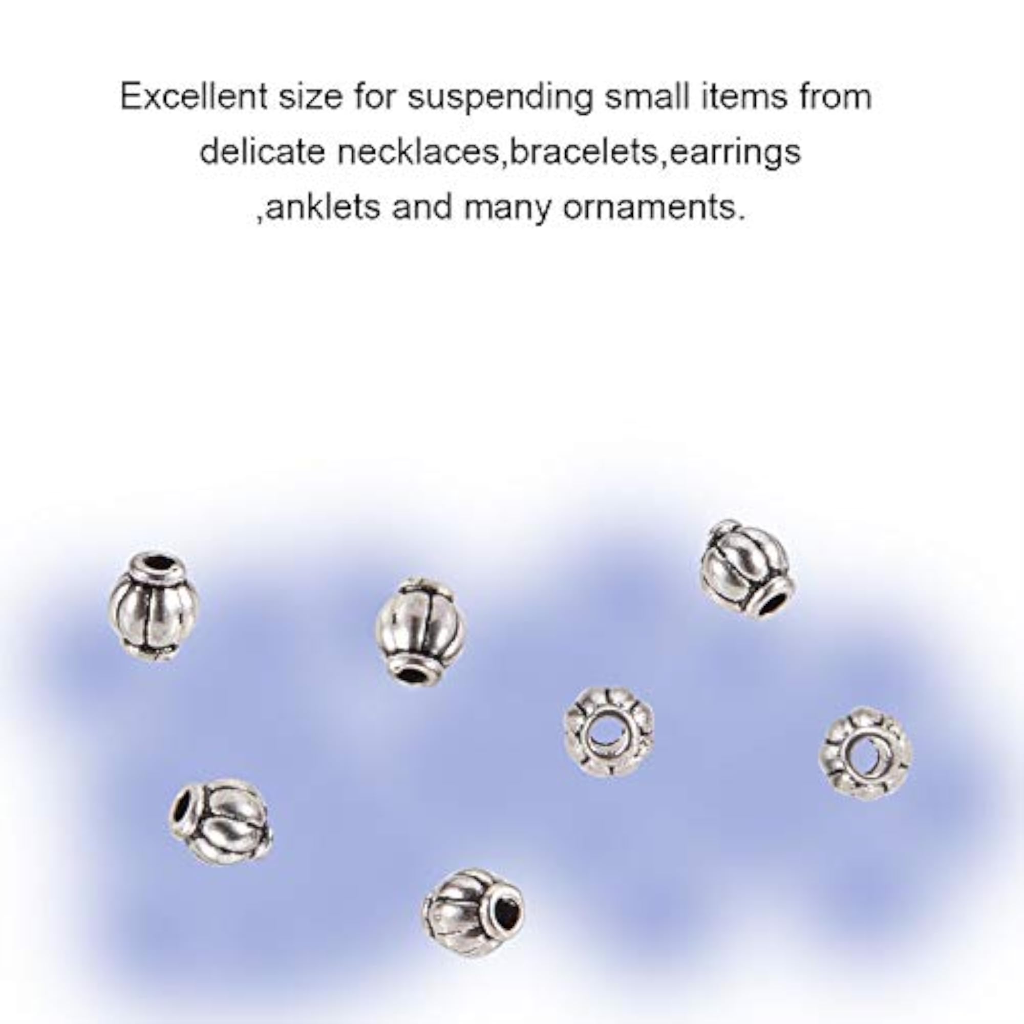 750pcs Antique Golden Tibetan Alloy Barrel Spacer Beads