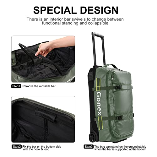 Gonex 70L Rolling Duffle Bag