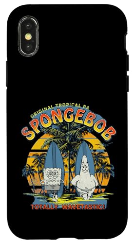 Carcasa para iPhone X/XS Pantalones Cuadrados Oficiales de Bob Esponja Totalmente Wavetastic