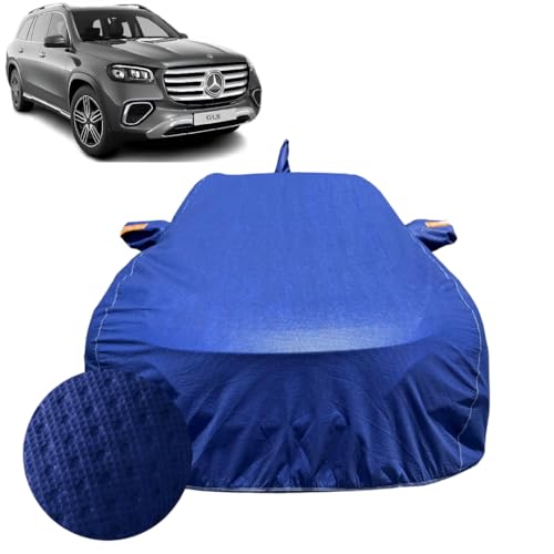 Image of Car Cover for Mercedes-Benz GLS 450 (2024-2026) | 100% Waterproof Cover with Reflective Mirror Pockets | Dustproof, Scratchproof, Heatproof GLS 450 Car Cover |Soft Cotton Lining| Blue