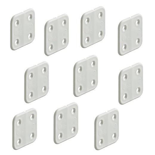 10 piezas - gedotec plástico -scharnier Sin Articulaciones Bisagra de Muebles 40 x 40mm Bote & caravan-scharnier de RESISTENTE POLIPROPILENO CALIDAD DE MARCA para sus Sala De Estar - 10 Stück - weiss