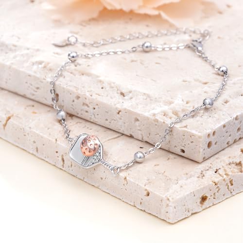 Pickleball Bracelet 925 Sterling Silver Sport Bracelet Pickleball Jewelry Gifts for Women3