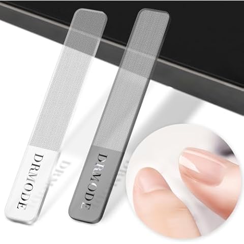 Glass Nail File - 2PC Upgrade Glass Nail Shiner for Natural Nails Nano Nail Buffers Crystal Polisher with Case, Professional Manicure Tools Kit for Acrylic Nail Care for Women and Girls Cover