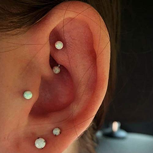 Body Candy Stainless Steel Synthetic Opal Post Stud Earring Pack of 33