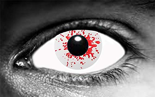 Paire de lentille de contact de couleur Tâche de Sang (sans correction)