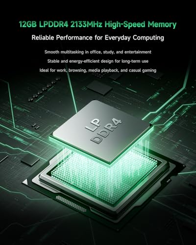 Image of Bmax Mini PC B6 Plus, Intel Core i3-1000NG4 (Up to 3.2GHz), 12GB LPDDR4 RAM 512GB NVMe SSD, Win 11 Pro, 4K Triple Display (Dual HDMI+Type-C), Silent Mini Desktop for Home Office HTPC, Wi-Fi 5, BT 4.2