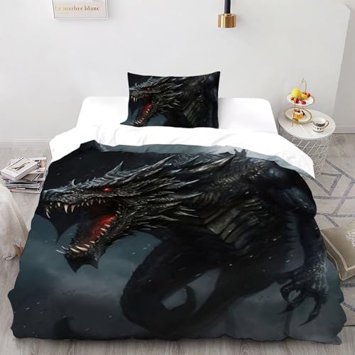 Literie microfibre animaux housse de couette single 135x200
