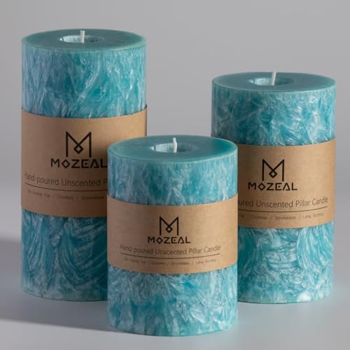 MOZEAL Hand-Poured, Unscented Turquoise Crystal...