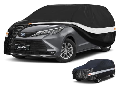 Image of 10 Layers Minivan Car Cover Waterproof All Weather for Automobiles,100% Waterproof Outdoor Car Covers Rain Snow UV Protection. Custom Fit Honda Odyssey,Toyota Sienna,Dodge Grand Caravan,etc