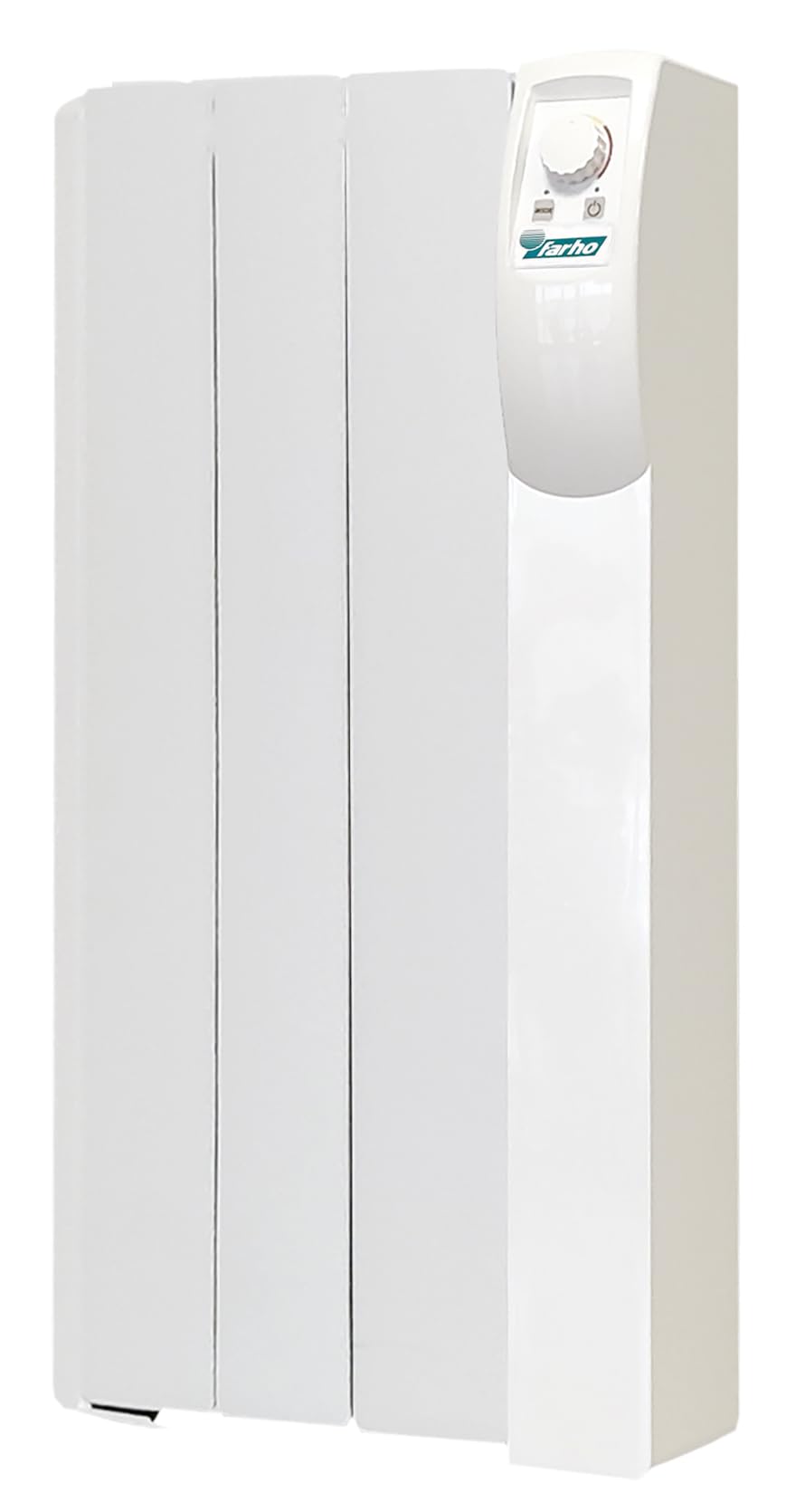 Farho Radiatore elettrico Nivo 330 W - Emettitore termico con termostato analogico programmabile 24/7 - Radiatore elettrico a basso consumo per soggiorni fino a 6 m² - 3 anni di garanzia