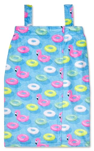 Image of iscream Big Girls' Silky Soft Plush Spa Wrap for Home, Travel, Summer Camp - Twist & Shout Collection