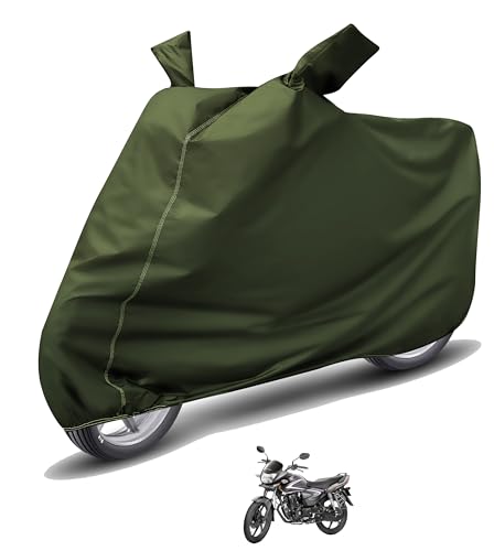 Image of Auto Hub Waterproof Bike Cover Compatible with CB Shine Dustproof, UV Protection Two Wheeler Bike CB Shine Cover - Green