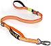 Heavy Duty Dog Leash Especially for Large Dogs Up to 150lbs, 6 Ft Reflective Dog Walking Training Shock Absorbing Bungee Leash with Car Seat Belt Buckle, 2 Padded Traffic Handle for Extra Control