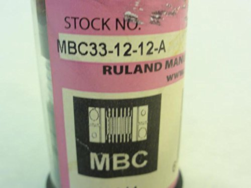 Ruland MBC33-12-12-A 2024 or 7075 Aluminum Hubs Bellows Coupling, Clamp Style, 12 mm x 12 mm Bores, 33.3 mm OD, 42.9 mm Length