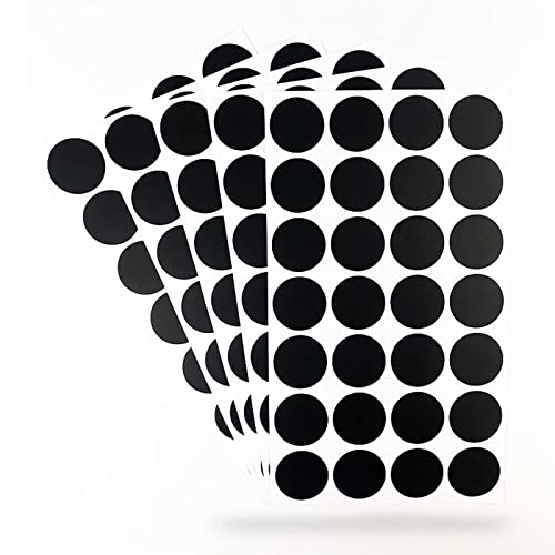 Houdao 140 pièces Etiquette Epices Etiquette Autocollantes Bocaux Imperméables Réutilisables 3,5 cm Ronde étiquettes Ardoise pour épices cuisine Confiture...
