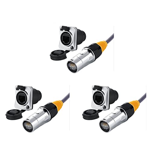 Enchufe impermeable Ethernet RJ45 anti humedad con aislamiento IP67 exterior 3x