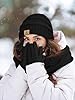 Winter Beanie Hat Scarf Gloves, Warm Fleece Knit Hats Touch Screen Gloves Neck Scarf Set Winter Gifts for Unisex Adult #5