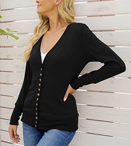 NENONA Women's Long Sleeve Lightweight Summer Cardigans Open Front Button Down Basic Soft Fall Fashion Outwear3