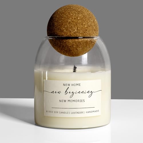 House Warming Gifts New Home,Housewarming New Home Gift Ideas for Women Men Neighbor | Soy Wax, Long-Lasting 60-Hours, Lavender (Housewarming Candle) - Image 5