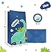 Faisichocalato 24 Pack Dinosaur Goodie Candy Treat Bags Dino Kids Birthday T-Rex Roar Party Favor Supplies-Including Thank You Stickers