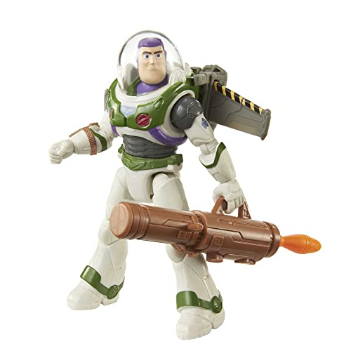 Disney Pixar Lightyear Buzz l’Éclair Figurine Articulée (12,7 cm) avec jetpack, canon et détails authentiques, à Collectionner, Jouet Enfant, Dès 4 ans, HHJ86