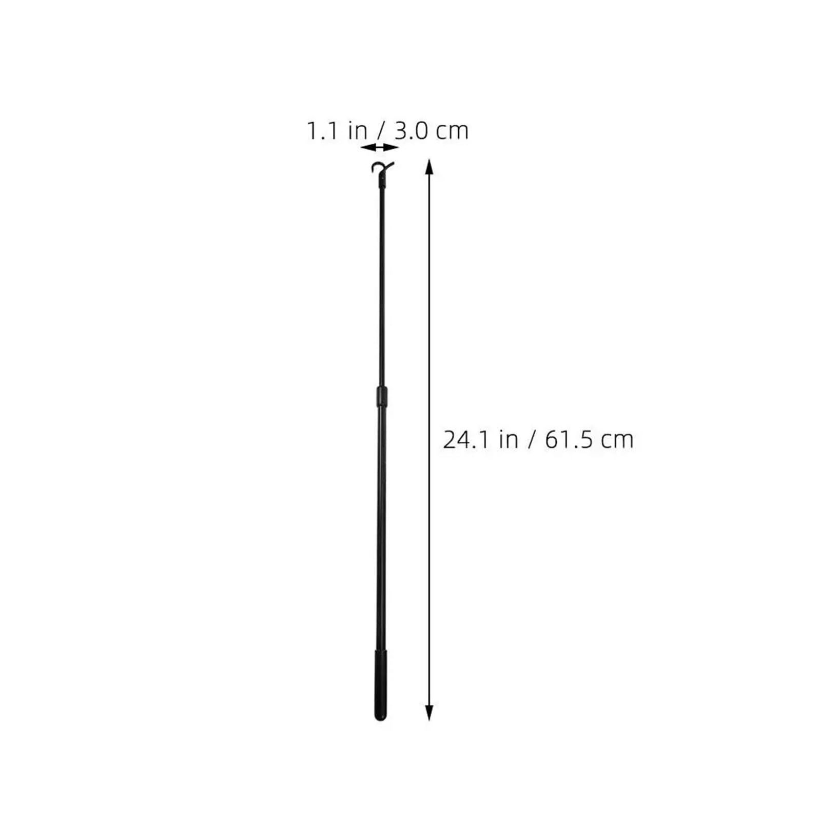 Tige Télescopique D'ouverture De Fenêtre Tringle à rideau télescopique réglable en alliage d'aluminium, 2 pièces, poteaux de traction extensibles légers(Silver)