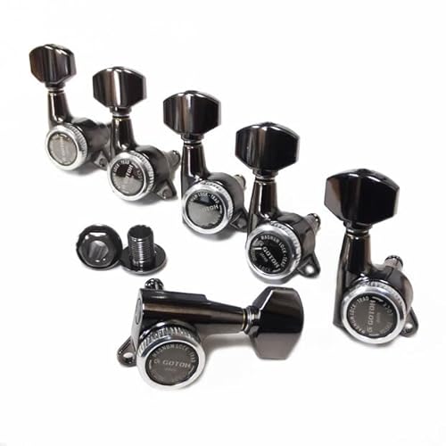 ゴトー ギター ペグ GOTOH SG381 MG-T 07 CK L6 コスモブラック マグナムロック トラッド 片側 6個セット 【Ebiオリジナルピック付】