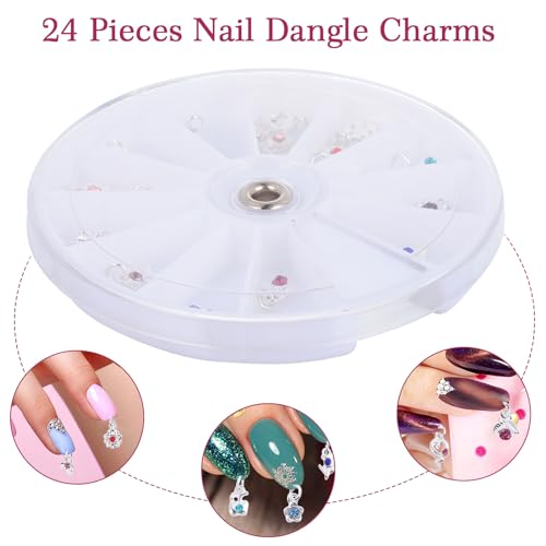 Set de 48 charms y herramienta para piercings en uñas miniatura 6