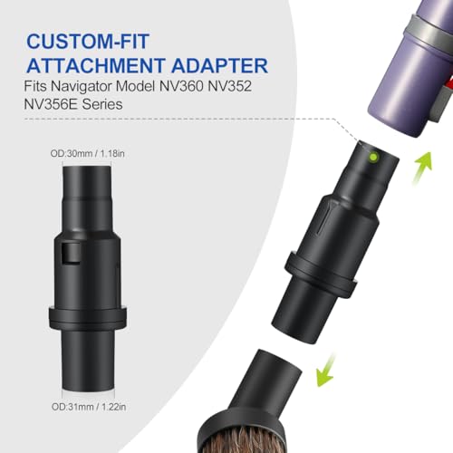 Image of LANMU 1 1 /4 inch Vacuum Attachments Compatible with Shark Navigator Lift-Away NV360 NV352 NV356E, NV501 & Rocket HV301 HV322 Vacuum, Accessories Kit with Adapter for Home, Car Interior Cleaning