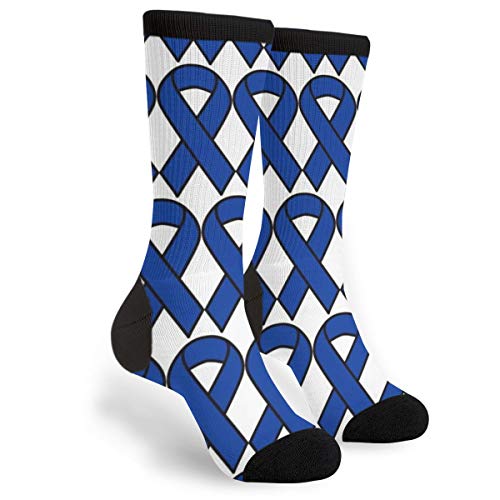 Colon Cancer Awareness Men Women Casual Crazy Funny Athletic Fancy Novelty Graphic Crew Tube Socks Moisture Wicking Gift