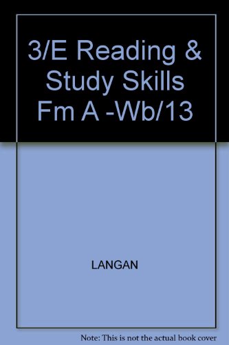 Reading and Study Skills: Form A 007036303X Book Cover