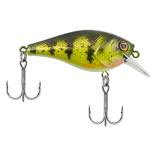 Berkley SquareBull Fishing Lure, Yellow Perch, 3/8 oz, 2 3/8in | 6cm Crankbaits, Floating Bait...
