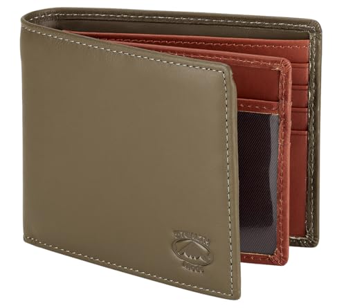 Stealth Mode Leather Bifold Wallet for Men With ID Window and RFID Blocking