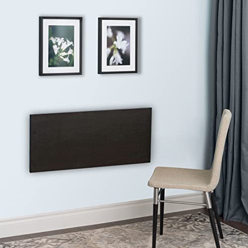 Image of DELITE KOM Wizard Engineered Wood Study Table /Wall Mounted Shelf Desk for Adult /Kids Use in Home /Office (Flowery Wenge, 45.4 D x 89.6 W x 32 H)