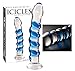 Icicles No 5 Dildo Blue & Clear Glass by Pipedream