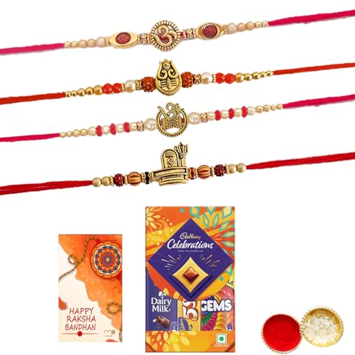 Image of Maalpani Rakhi Chocolate For Brother Bhaiya | Rakhi Gift Hamper Celebration Box Pack with Greeting Card