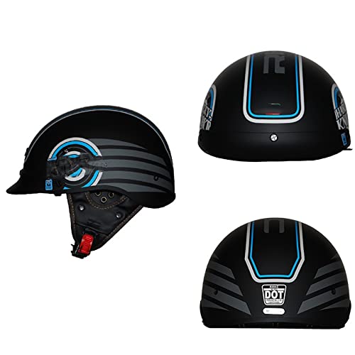 Casco retro de moto custom con hebilla rápida JATIBOSH para turismo y aviador 2