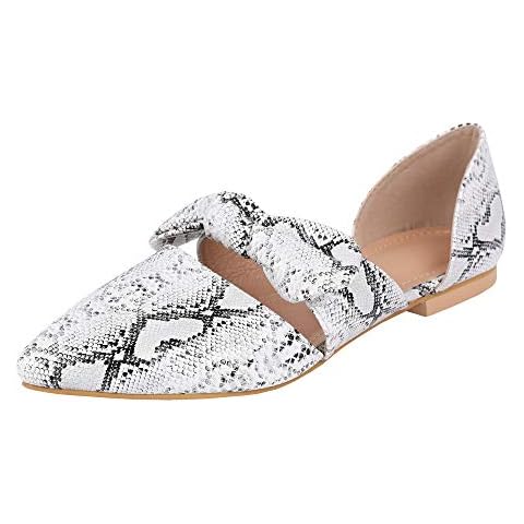 Huiyuzhi Womens Pointed Toe Knot Bow Flats Mule Slides Sandals Slip On Shoes beige Size Cover