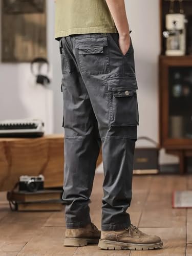 Image of TAGAS Men's Cotton Cargo Pants | Men Cargo Jogger Pant | Slim Fit Track Pants with Side Pockets | Stylish Streetwear Lower for Gym, Casual & Travel