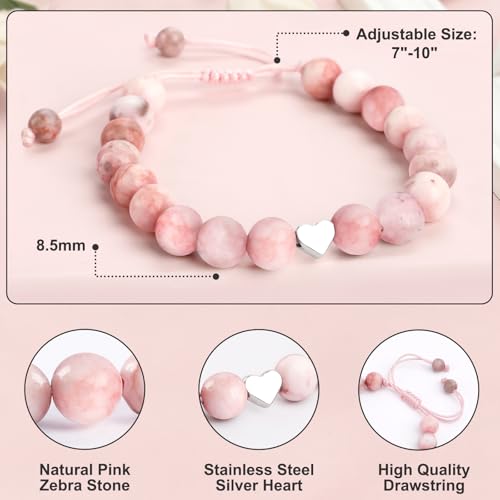 6 10 Birthday Gifts for Girls, Beaded Bracelets for 6 10 Year Old Girl Birthday Gifts, Adjustable Stone Bracelet for Daughter Granddaughter Niece2