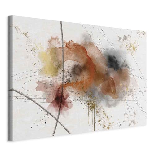 murando - Tableau Acoustique Abstrait 120x80 cm 1 Partie - Décoration Murale Anti-Bruit Isolation Phonique Bureau Chambre Panneau Insonorisant Impression sur Toile - Abstrait Beige a-A-0895-b-a