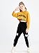 LOLANTA Girls 3 Piece Outfits Cropped Hoodie Tank Top Jogger Pants Set, Hip Hop Jazz Street Dance Skateboarding Clothes (Yellow, 8-10)
