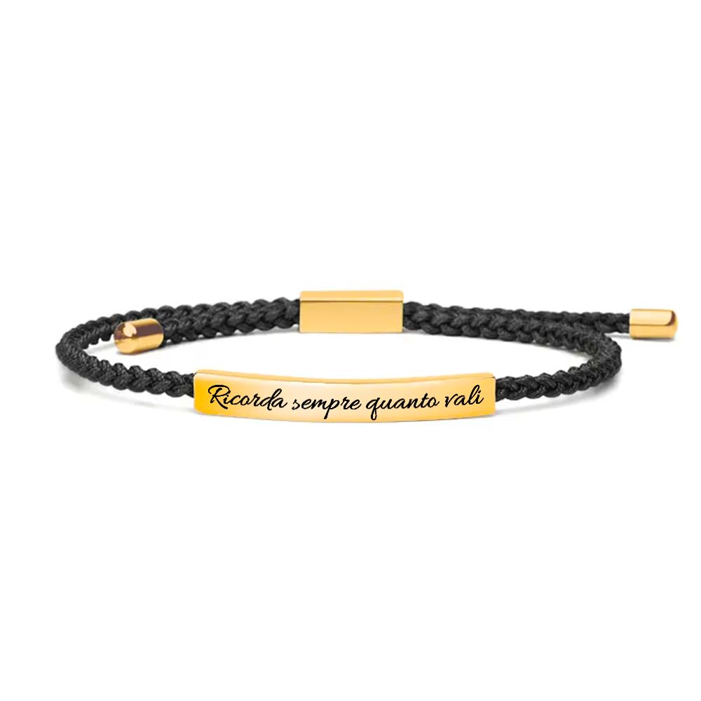 Bracciale rigido in acciaio inossidabile con incisione - Amiche per caso, sorelle per scelta