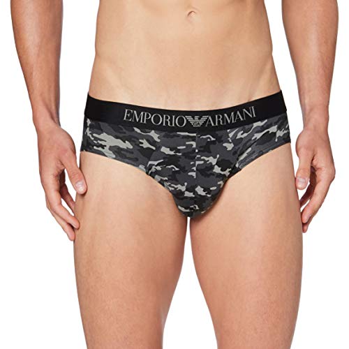 Giorgio Emporio Armani Brief sous-vêtement, Camou Antracite-Anthracite Camou, M Homme