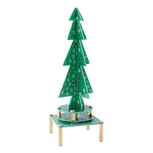 Kit de electrónica de árbol de Navidad giratorio para aprender a soldar circuitos 3