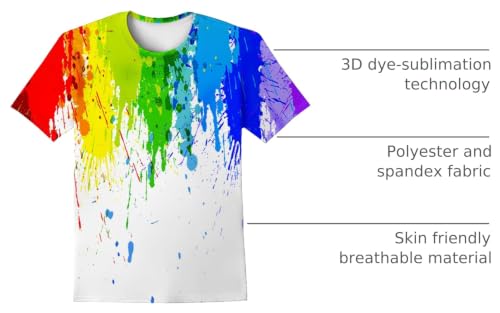 Image of LAIDIPAS Boys Girls 3D Graphic T-Shirt Short Sleeve Tops Tees 6-16 Years