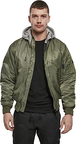 Men's MA1 Sweat Hooded Jacket Olive/Gray4
