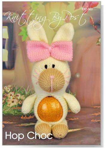 Knitting by Post Knitting Pattern - Hop Choc from Easter Chocolate Knitters A5 UK Leaflet. Knit Cute Handmade Gifts. Fun Quick & Easy Beginner Soft Toy Knits. - UK Knitting Pattern